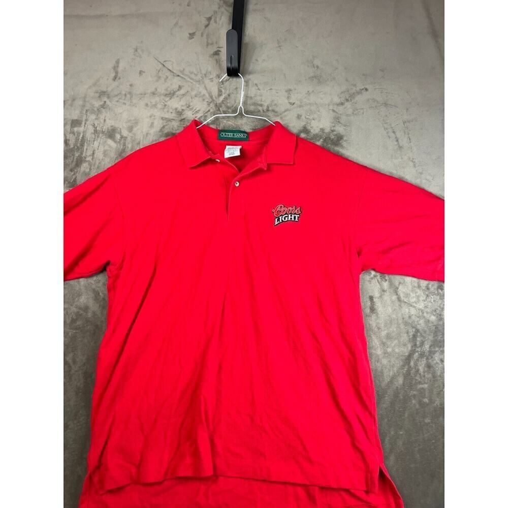 Vintage Men's Polo Coors Light RED Outer Banks, Size large‎